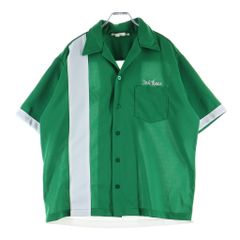 VINTAGE (ヴィンテージ) 70-80S VINTAGE CALIFOLNIA S/S BOWLING SHIRT ヴィンテージ 両面刺繍デザイン 半袖ボーリングシャツ グリーン/ホワイト