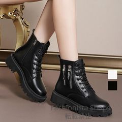 【新品未使用】トラックソールブーツ 厚底ショートブーツ 
