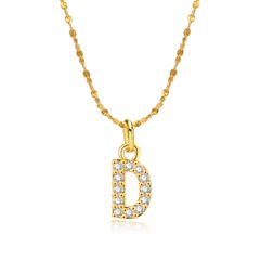 ゴールド ネックレス レディース アレルギー対応 ステンレス 字母ペンダント ジルコニア 文字 キラキラチェーン アクセサリー イニシャル