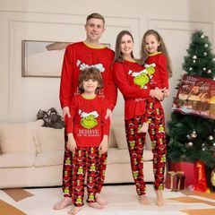 親子 ペアルック 秋 クリスマスプレゼント サンタ 親子ペア パジャマ ルームウェア 上品セット プリント 部屋着 親子 こども服 おそろい服 ママ パパ  男の子 女の子  誕生日 プレゼント 親子コーデ 