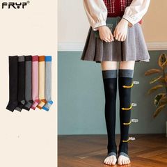 着圧ソックス レディース ソックス ニーハイソックス オーバーニー ニーハイ ハイソックス 靴下 むくみ解消  弾性ストッキング 弾性ソックス 効果 脚痩せ 細くなる 美脚
