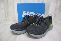 HOKA ONEONE ホカ ランニングシューズ 25cm Bondi 6 ボンダイ6 ブラック イエロー 1019269 箱付き