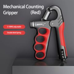 【調整可能5-100kg】ハンドグリップ 筋力トレーナー 握力強化 指グリップ強化器 負荷調整式 手首強化 エクササイズ フィットネス 腕力アップ 負荷調整可能【レッド】