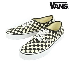 【23.0cm～25.5cm】バンズ メンズ スニーカー 正規販売店 VANS 靴 オーセンティック VANS AUTHENTIC PRIMARY CHECK BLACK/WHITE VN000EGAY28