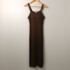 ラナン RANAN U.S. POLO ASSN. 『RANAN / solleim 別注』カップ付 アメスリ リブワンピース【S】ブラウン系／茶色系