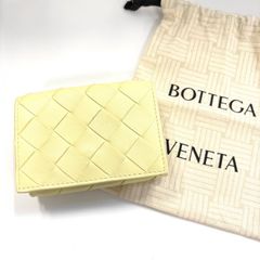 ボッテガヴェネタ タイニー イントレチャート 三つ折り財布 パステルイエロー コンパクトウォレット BOTTEGAVENETA 正規品【鑑定済み】