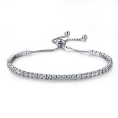 ブレスレット レディース ブラック プルー パープル cz テニスブレスレット ボールペンダント ベネチアンチェーン ジルコニアバングル ステンレス 金属アレルギー対応 調整可能チェーン 誕生石 アクセサリー (シ