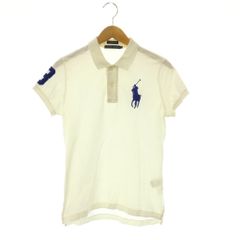 ラルフローレン RALPH LAUREN ビッグポニー 半袖ポロシャツ 鹿の子 L 白 ホワイト /HS ■OS