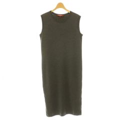 マックスマーラ MAX MARA スタジオ ノースリーブ ニットワンピース ロング ウール M グレー /NR ■OS