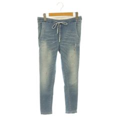 イージーンズ e.jeans デニム ジーンズ スキニー ペイント加工 XXS 水色 ライトブルー /CX