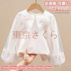 子供 キッズ ブラウス 女の子 シャツ パフスリーブ おしゃれ 長袖 女の子 子ども ジュニア シャツ レースの襟 フォーマル ブラウス 白 入学式 卒業式 卒園式 入園式 子供服 トップス ブラウス おしゃれ お洒落 