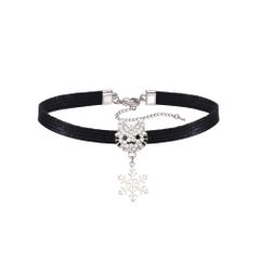 チョーカー 黒 レディース レザー シルバー 雪華 猫チョーカー ジルコニア ネコペンダント ファッション アクセサリー