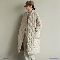 キルティングコート ロングコート レディース アウター 防寒 ダウン 中綿 秋 冬アウター 長袖 冬服 立てネック キルティングジャケット 大