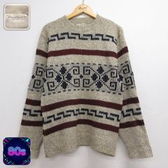 S/古着 ペンドルトン PENDLETON 長袖 セーター メンズ 80年代 80s ウール クルーネック ベージュ 霜降り【spe】 26oct02