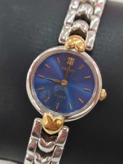 SEIKO セイコー 1F20-0K50 TISSE ハートラウンドブルー レディース腕時計 ジャンク