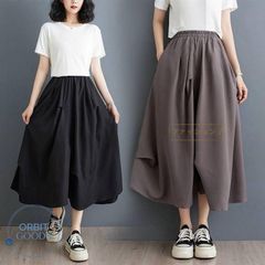 ロングスカート スカート ウェストゴム ロング レディース  大きいサイズ フレアスカート フレア バルーンスカート ボトムス