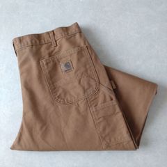 ■古着 USA製/03年製 Carhartt カーハート B11BRN ダック地 ペインターパンツ キャメル W40L30【GL7039】
