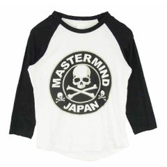 mastermind JAPAN マスターマインドジャパン MY-TS55-020 サークル スカル プリント 七分丈 ラグラン Tシャツ ブラック系 オフホワイト系 S【中古】