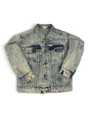 80s～90s GUESS ゲス GEORGES MARCIANO ジョルジュ・マルシアーノ Gジャン デニムジャケット ケミカルウォッシュ USA製