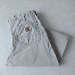 ■古着 Carhartt カーハート B151TAN ペインターパンツ DUNGAREE FIT キャンバス地 グレージュ 10年製 W38L30【GL7040】