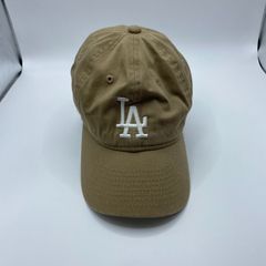 ■NEW ERA ニューエラ 9TWENTY ロサンゼルス ドジャース LAロゴ キャップ ベージュ/カーキ ユース YOUTH MLB公式 アジャスタブル 中古
