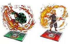 【中古】アクリルスタンド・アクリルパネル 竈門炭治郎(ヒノカミ神楽)＆煉獄杏寿郎 アクリルスタンド2個セット 「PS4/PS5ソフト 鬼滅の刃 ヒノカミ血風譚」 アニメイト購入特典