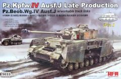 【中古】プラモデル 1/35 IV号戦車 J型 後期型/観測 戦車 w/連結組立可動式履帯 2in1 [RFM5033]
