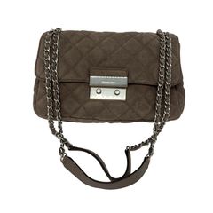 ♪4886 MICHAEL KORS マイケルコース ショルダーバッグ 30F6ASLL3S スエード キルティング チェーン 中古 レディース チェーン 茶