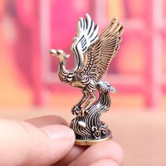 火の鳳凰置物インテリア縁起物鳥鶏不死鳥インテリア雑貨工芸品ゴールドオーナメント