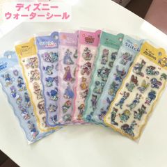 ディズニー キャラクター クリスタルシール ウォーターシール ぷくぷくシール 可愛い 3D 立体 シール ドロップシール ぷっくりシール クリア メール便 sdwgdisw