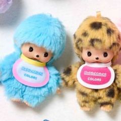 ２体SET「【予約受付中】ベビチッチCOLORS キーチェーン ベビーブルー&ヒョウ ２体 セキグチ 限定 2026年10月28日以降発送」  かわいい もんちっち monchichi babychichi  ぬいぐるみ / プレゼント / 【正規品】