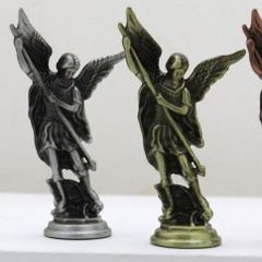 大天使聖ミカエル(２体セット)置物インテリア縁起物セント・マイケルインテリア雑貨工芸品ゴールドオーナメント