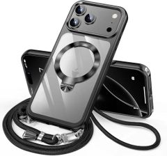 iPhoneシリーズ 用 ケース ダブルリング付き ショルダー ストラップ付き