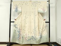 平和屋着物●本加賀友禅作家　寺西一紘　訪問着　飛鳥裏菊松竹梅　暈し染め　正絹　逸品　CABM4051yc