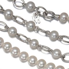 ミキモト ネックレス パール 真珠 7.6mm リベルテ M Code Liberte チェーン シルバー 925 #203051