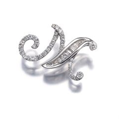 QVC ペンダントトップ ダイヤ ダイヤモンド 0.25ct イニシャル M 2種カット K18WG 保証書 #202814