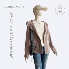 ○GLOBAL WORK グローバルワーク フードブルゾン ベージュ M