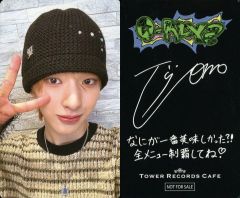 【中古】コレクションカード(男性) NEXZ/トモヤ(TOMOYA)/印刷サインメッセージ入り・裏面白/The 2nd Mini Album 「O-RLY?」リリース記念 TOWER RECORDS CAFE コラボメニュー・バースデーメニュー・テイクアウトメ