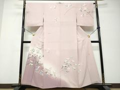 平和屋着物●本加賀友禅作家　和泉衛知　訪問着　枝花文　暈し染め　正絹　逸品　DABK0270ud