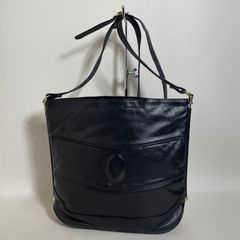 2609-179｜イヴサンローラン ショルダーバッグ レザー ブラック