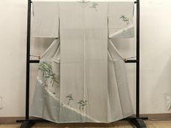 平和屋着物●十日町友禅　女流作家　遠田藤舟　訪問着　枝松文　暈し染め　やまと誂製　正絹　逸品　BAAY1078mz