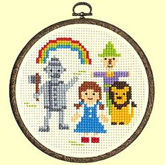 クロスステッチ 刺繍キット(刺しゅうキット）【オズの魔法使い】フープ付き（初心者向け）オリムパス　 夏休み　子供手芸