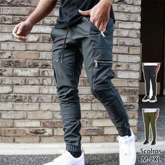 カーゴパンツ メンズ 作業ズボン 作業着 ポケットファスナー ズボン テーパードパンツ カーゴジョガーパンツ 作業服 ジョガーパンツ 夏 ジョガー カーゴ カジュアルパンツ kuangyan01