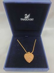 SWAROVSKI スワロフスキー ハート パヴェ ゴールドカラーネックレス