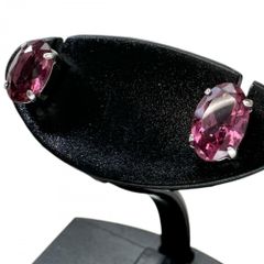 スタッド ロードライトガーネット ピアス Pt900プラチナ 0.6g レディース 【中古】【真子質店】【NN】