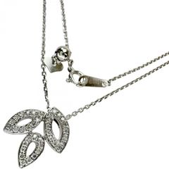 ダイヤモンド 0.18ct ネックレス K18WGホワイトゴールド 18金  4.9g 45cm レディース 【中古】【真子質店】【NN】