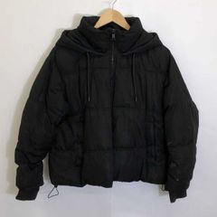 ZARA ザラ 中綿 長袖 パーカー ブルゾン ジャケット 黒 L レディース ポリエステル100%