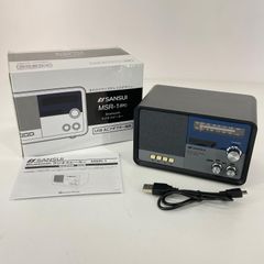 DOSHISHA ドウシシャ SANSUI サンスイ Bluetooth対応 ワイヤレス AM/FMラジオスピーカー MSR-1  ブラック レトロデザイン