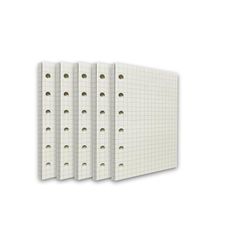 【新品】 WBway 手帳リフィル ミニ6穴サイズ 5mm 方眼 【5冊セット】 225枚 システム手帳 メモ帳 リフィル ポケットサイズ レフィル 中身 A7 (5mm方眼) 1