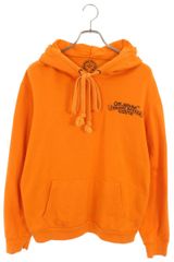 クロムハーツ  HD PLVR V OFF WHITE オフホワイトロゴバックプリントプルオーバーパーカー メンズ L